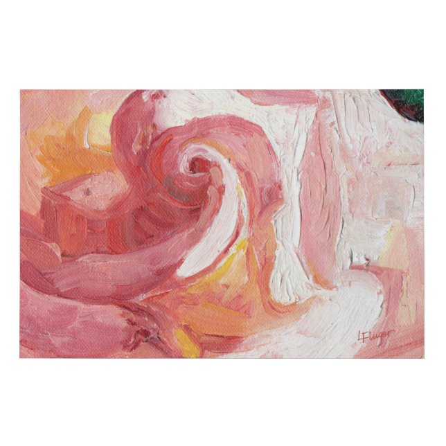 Gratitude Pink Rose Poster Canvas Print (Front)