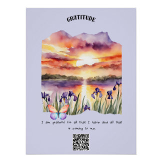 Gratitude Positive Affirmation Poster