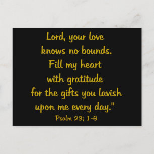 gratitude psalm postcard