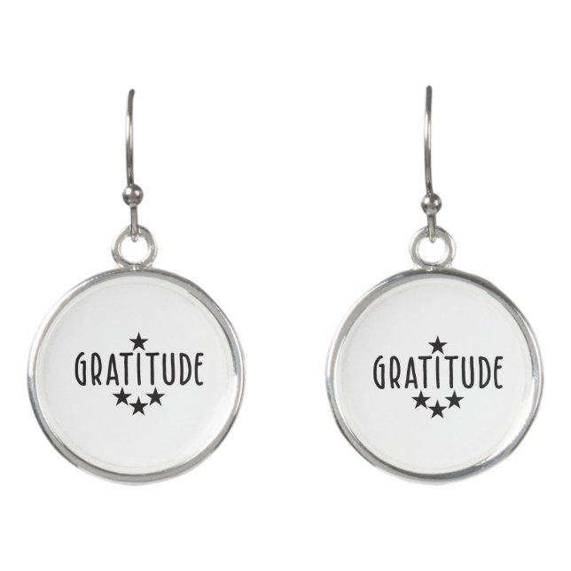 Gratitude Quote Earrings (Front)