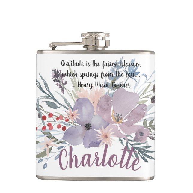 Gratitude Quote Flask (Front)