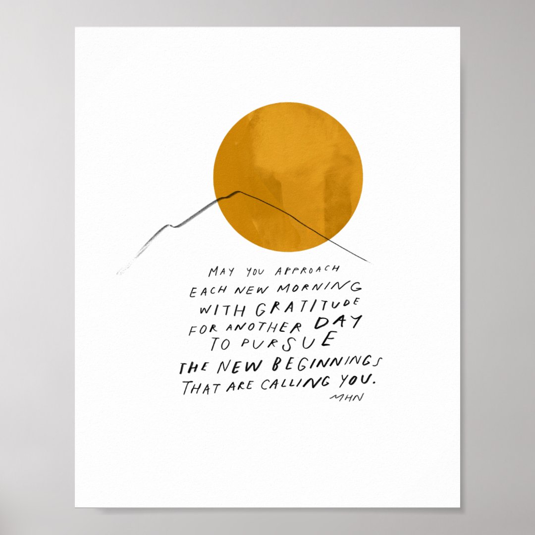 Gratitude Quote Inspirational Home Office Decor Zazzle