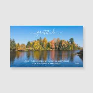 Gratitude Quote Inspiring Fall Photography Magnet