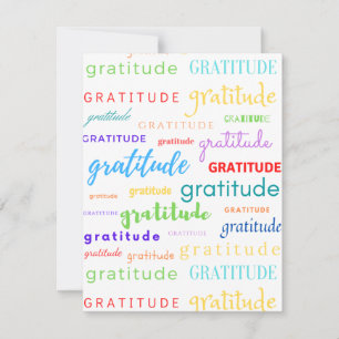 Gratitude Rainbow Collage Thank You Card