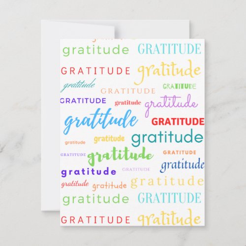 Gratitude Rainbow Collage Thank You Card