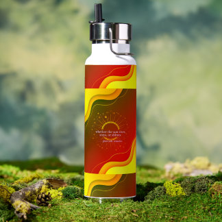 Gratitude Remains™: Carry Love Daily | Day & Night Water Bottle