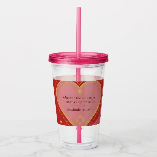 Gratitude Remains™: Casual Moments, Lasting Gratit Acrylic Tumbler (Front)