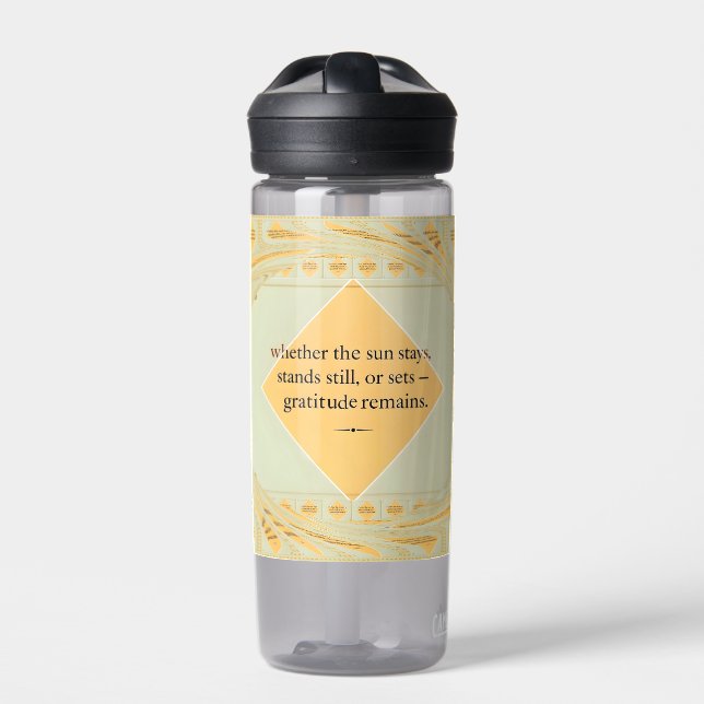 Gratitude Remains: Grateful Day or Night  Water Bottle (Front)