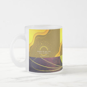 Gratitude Remains™ Love & Intention Thoughtful R Frosted Glass Coffee Mug