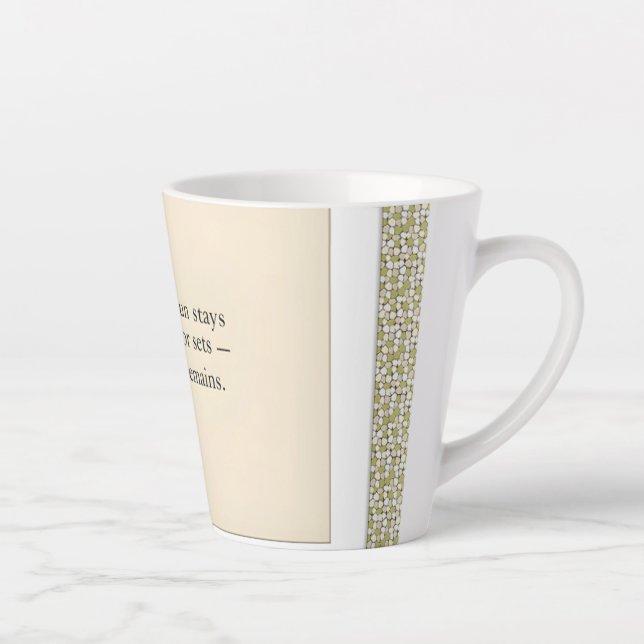 Gratitude Remains: Wherever You Stand, Be Grateful Latte Mug (Right)
