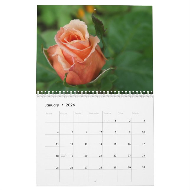 Gratitude Rose Lovers Calendar (Jan 2026)