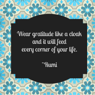 Gratitude Rumi Quote Sticker