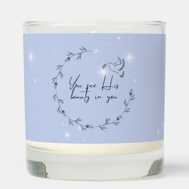 Gratitude Scented Jar Candle | Blue (Front)