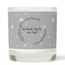 Gratitude Scented Jar Candle | Grey