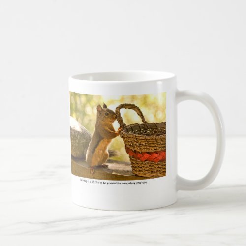 Gratitude Squirrel Coffee Mug