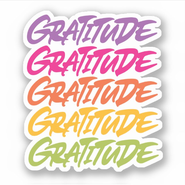 Gratitude Sticker (Front)