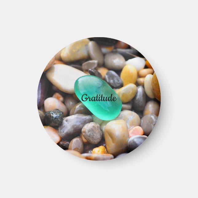 Gratitude Stone Fridge Magnet (Front)