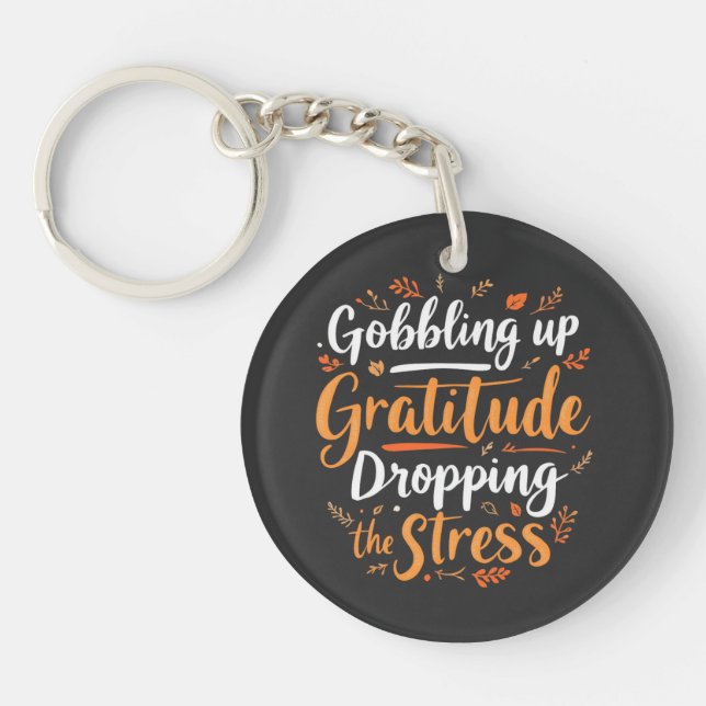 Gratitude & Stress Relief Keychain (Front)