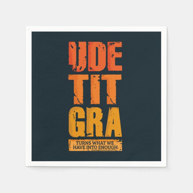 Gratitude Thanksgiving Family Get Together Paper Napkins (Front)