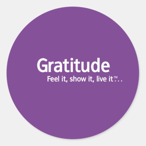 Gratitude _ Thought Shapers Classic Round Sticker
