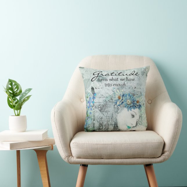 Gratitude  throw pillow (Chair)