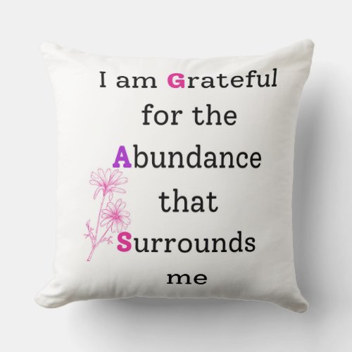 Gratitude Throw Pillow