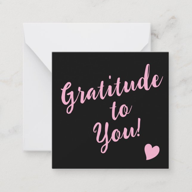 Gratitude to You! Customer Appreciate QR Code  Note Card (Front)
