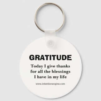 GRATITUDE, Today I give thanksfor all the bless... Keychain