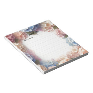 Gratitude Watercolor Hydrangea Notepad