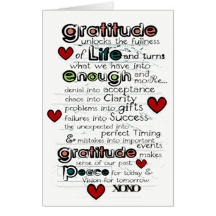 Gratitude / Wisdom on Life / Typography Design Card