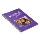 Gratitude Your Photo Name Purple Scrapbook Style Notebook (Right Side)