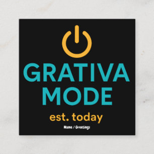 Grativa Mode Motivational Quote Daily Positivity Square Business Card