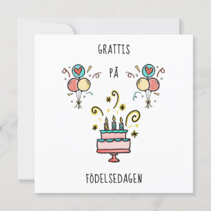 Grattis på födelsedagen Happy Birthday Card