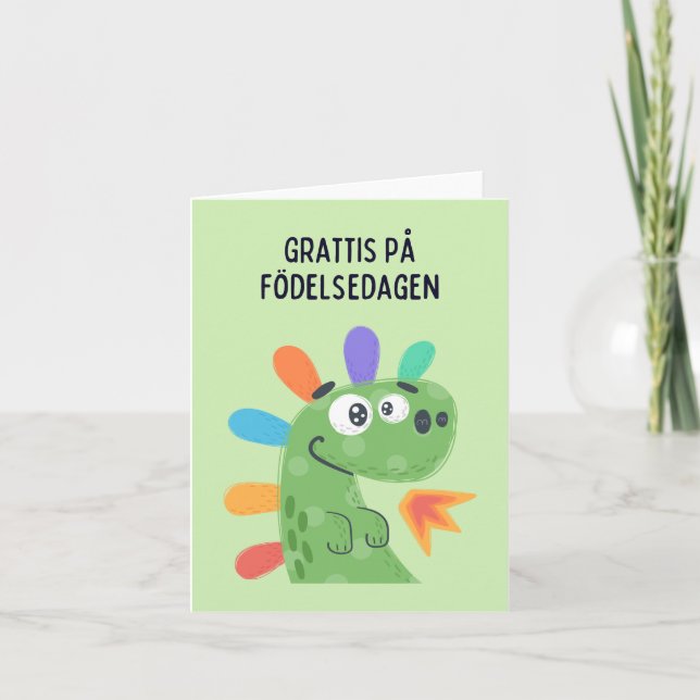 Grattis på födelsedagen, Swedish birthday  Card (Front)