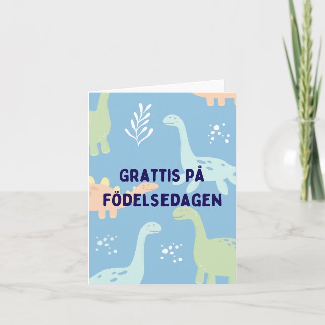 Grattis på födelsedagen, Swedish birthday  Card (Front)