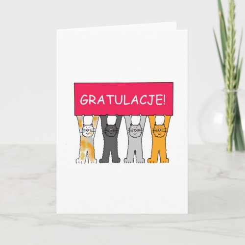 Gratulacje Congratulations in Polish Card