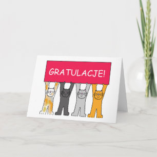 Gratulacje Congratulations in Polish Card