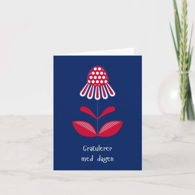 Gratulerer med dagen, Norwegian birthday  Card (Front)