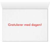 "Gratulerer med dagen" Norwegian cat card (Inside Horizontal (Bottom))