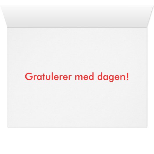 "Gratulerer med dagen" Norwegian cat card (Inside Horizontal (Bottom))