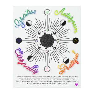 Gratus Aeternum Metal Altar Platform and Wall Art