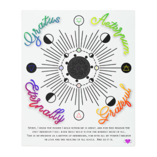 Gratus Aeternum Metal Altar Platform and Wall Art