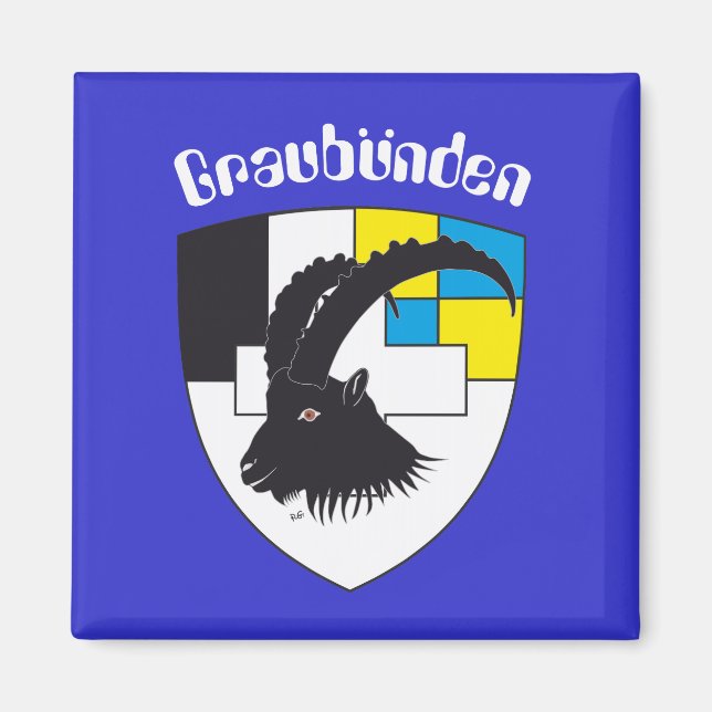Graubünden Schweiz Magnet (Front)