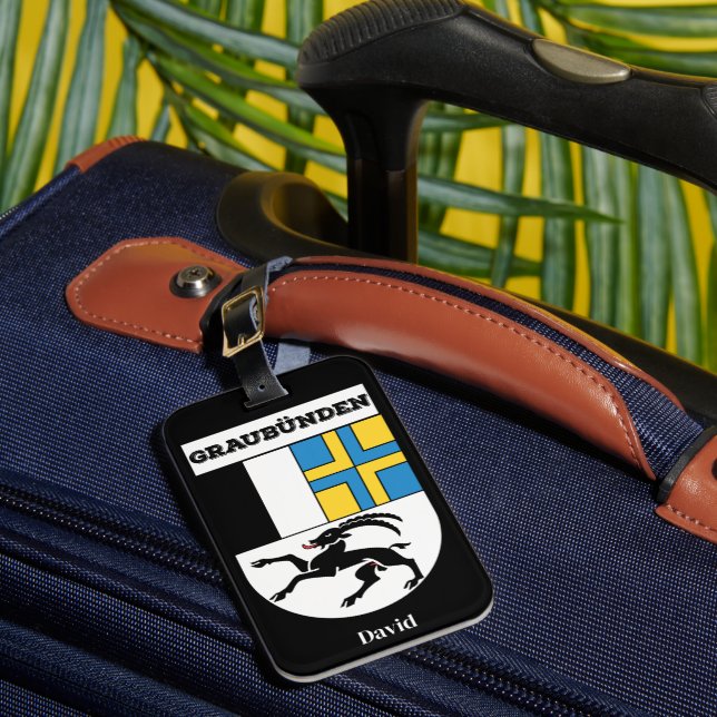 Graubünden, Switzerland | Coat of Arms Luggage Tag (Front Insitu 1)