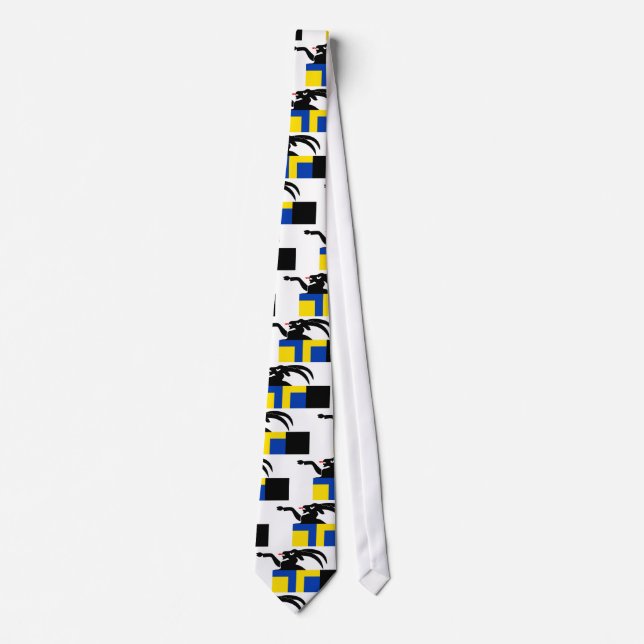 Graubunden, Switzerland flag Tie (Front)
