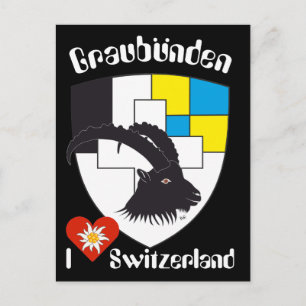 Graubünden Switzerland postcard