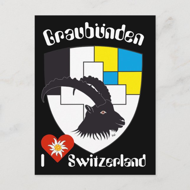 Graubünden Switzerland postcard (Front)