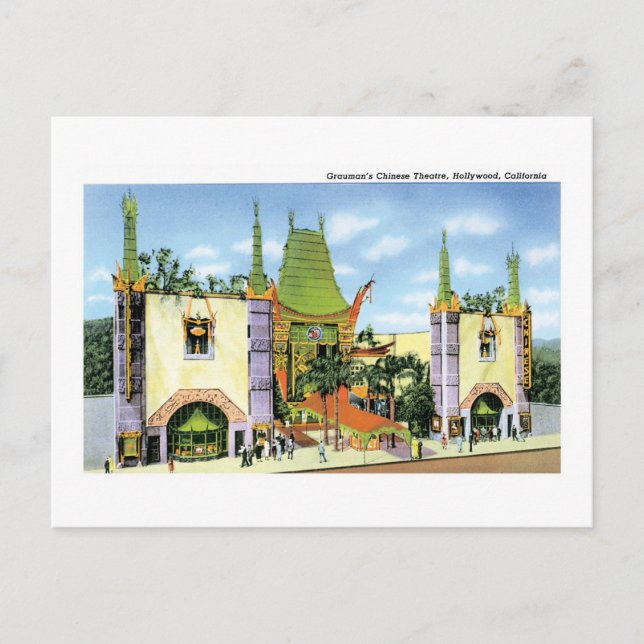 Grauman's Chinese Theater, Hollywood, Ca Postcard (Front)