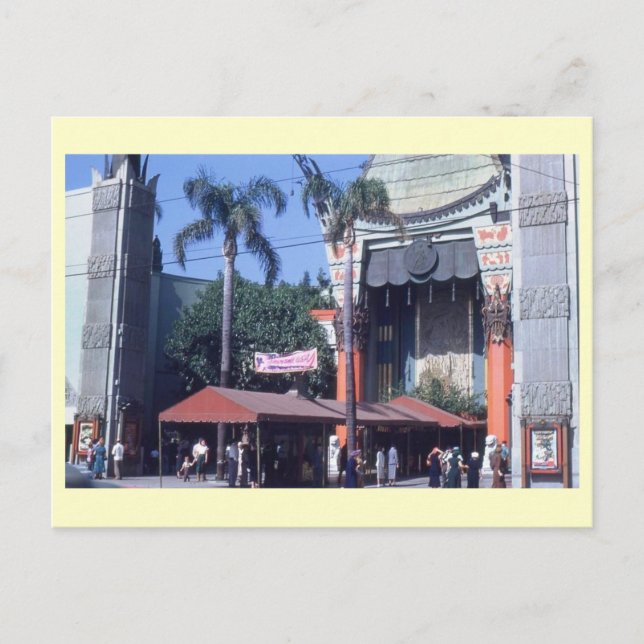 Graumans Chinese Theatre, Hollywood Vintage Postcard (Front)