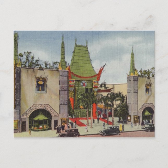 Grauman's Theater Wedding Escort Card Postcard (Front)